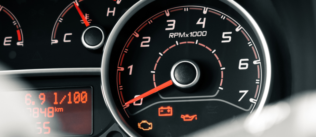 Image of a vehicle driver display unit representing the mileage rate increase